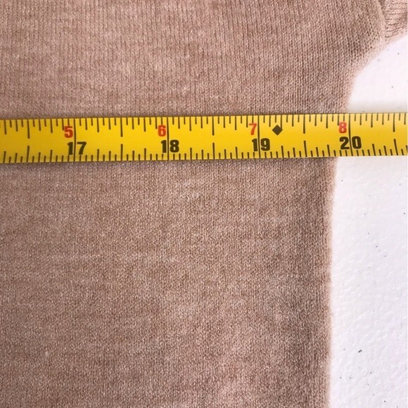 NWT Cozy Co by Cozy Casual V Neck Long Sleeve Sweater Heather Tan Small Medium - Picture 11 of 14